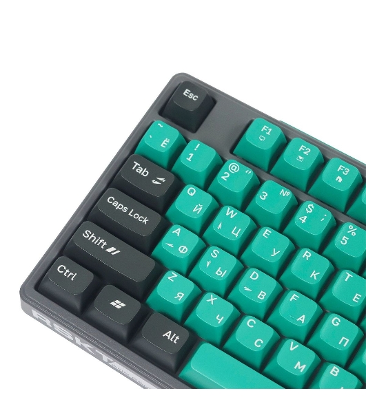 Клавиатура Raskat KM004 проводная, USB Type-A, зелёный/серый