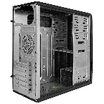 Компьютерный корпус Miditower ExeGate CP-604-UNS400 (ATX, БП UNS400 с вент. 12см, 2*USB, аудио, черный), фото2