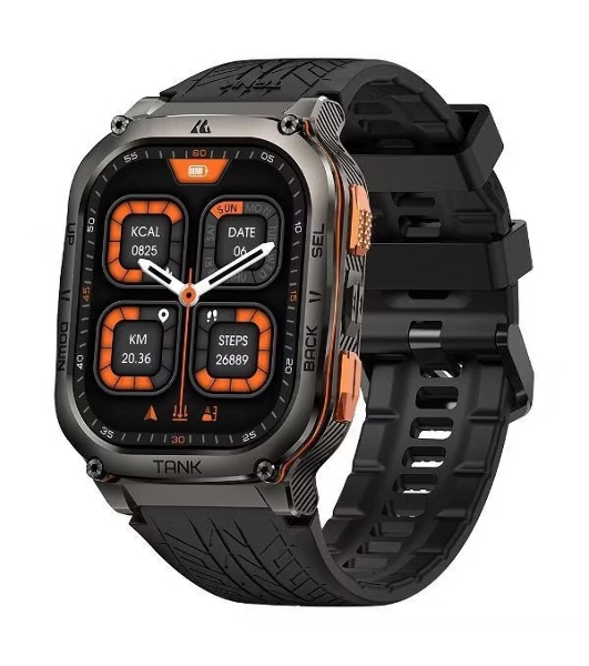 Умные часы KOSPET Tank M3 Ultra, 1.96' AMOLED, Bluetooth 5.0, GPS, IP69K, черный