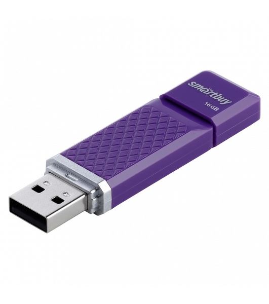 Флешка USB Smartbuy Quartz Violet (SB16 GbQZ-V), 16Gb, USB 2.0, R/W 25/15, фиолетовый
