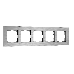 Рамка WERKEL на 5 постов  AluMax (алюминий) W0053506