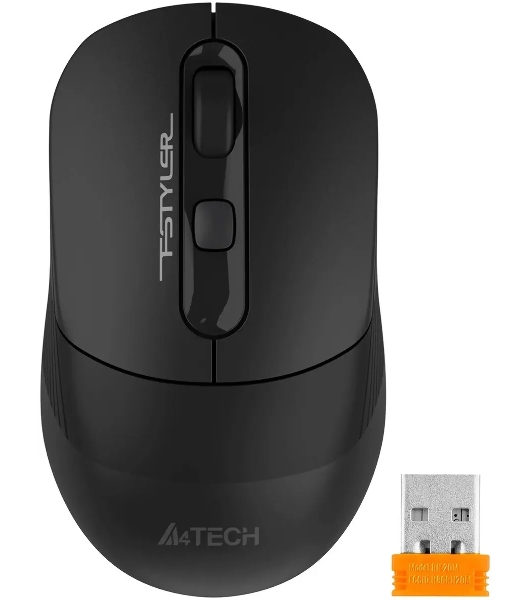Мышь беспроводная A4Tech Fstyler FB10CS черный, 2000 dpi, радиоканал, Bluetooth, USB, кнопки - 4