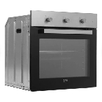 Газовый духовой шкаф Beko BBIGT21100X с откидным электрическим грилем; автоматический электроподжиг; поворотные переключатели; металлические направляющие; объем - 72л; 3 стекла дверцы; 1 решетка; 1 противень; вертел. Цвет нержавеющая сталь; Материал панели управления Металл	нержавеющая сталь, фото3