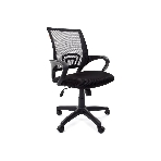Кресло Chairman 696 TW-01 черный, ткань, 120 кг, механизм качания, фото 1