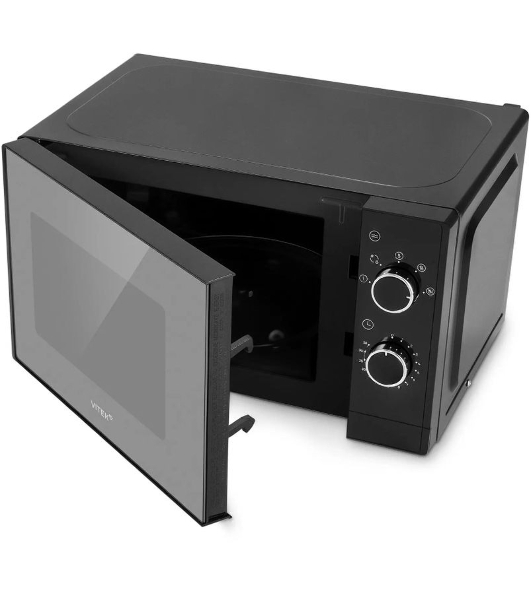 Микроволновая печь Vitek VT-MW2020 черный/хром, 20 л, 700 Вт, переключатели — поворотный механизм