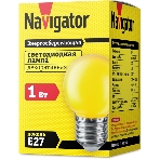 Лампа светодиодная Navigator NLL-G45-1-230-Y-E27 1 Вт шар E27 230В, фото2