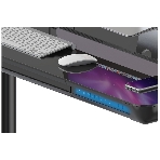 Стол компьютерный Cactus CS-EGD-BK-LED столешница закаленное стекло, черный, каркас черный, фото6