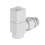 Набор дизайн-вентилей Royal Thermo CUBE, угловой (белый) 1/2', фото3
