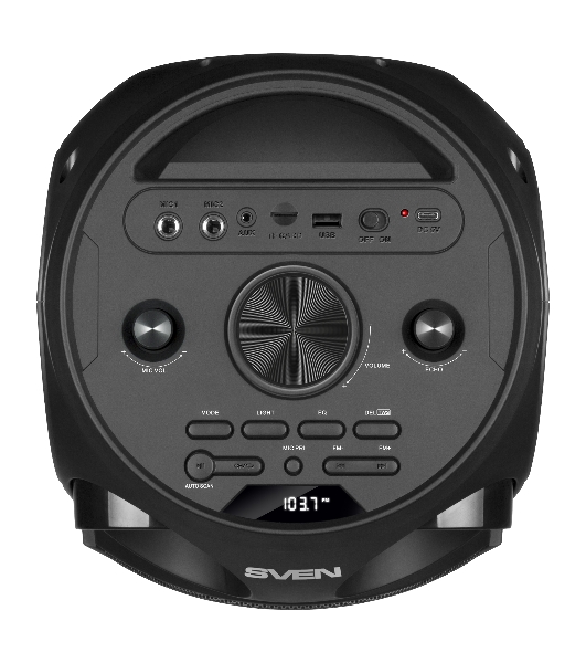 Колонка АС SVEN PS-750, черный (80 Вт, TWS, Bluetooth, FM, USB, microSD, LED-дисплей, 2х4400мА*ч)