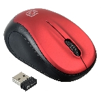 Мышь беспроводная Oklick 665MW черный/красный, 1000 dpi, радиоканал, USB, кнопки - 3, фото 1