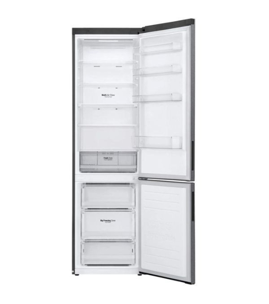 Холодильник LG GA-B509CLSL графитовый двухкамерный 277/107л морозилка снизу, No Frost