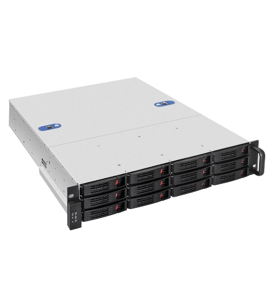 Серверный корпус ExeGate Pro 2U550-HS12 (RM 19', высота 2U, глубина 550, БП 1U-500ADS,12xHotSwap, USB)