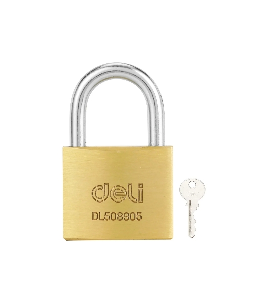 Замок навесной Deli DL508905 латунный, 40мм