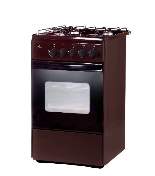 Плита газовая Flama RG 24019 B коричневый, конфорок 4 шт, духовка 50 л, 50 см x 85 см x 60 см