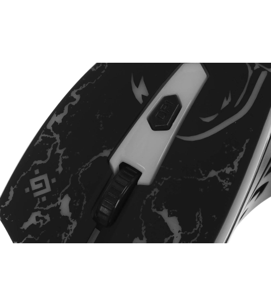 Мышь проводная Defender Overmatch GM-069 черный, 2400 dpi, USB, кнопки - 4