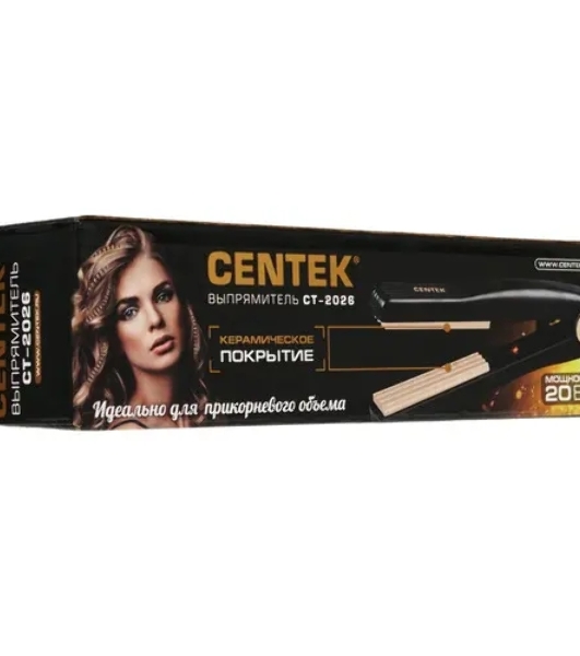 Щипцы для завивки волос Centek CT-2026 черный/золотистый, 12 мм, 200 °C, 1 режим