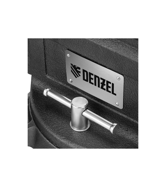 Тиски слесарные Denzel BVH-200, 200 мм, поворотные, стальная направляющая, с наковальней