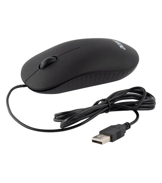 Мышь проводная Acer OMW122 черный, 1200 dpi, USB, кнопки - 3