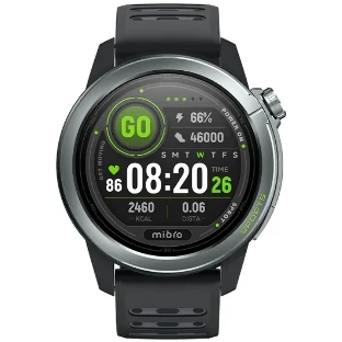 Умные часы Mibro GS Active2, 1.32' AMOLED, Bluetooth, NFC, WR50, темно-серый