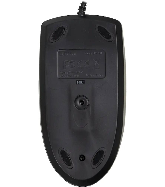 Мышь проводная A4Tech OP-620D черный, 1000 dpi, USB, кнопки - 4
