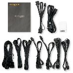 Блок питания Power Supply HSPD, 850W 80 PLUS Gold (ATX, 2.52, Full modular, 1x24(20+4)pin 600мм, 2xCPU 8(4+4)pin 700мм, 2xPCIe*2 8(6+2)pin 600+150мм, 2xSATA*3 500+150+150мм, 1xMOLEX*3 500+150+150мм, Active, 120x120мм, 150x140x86мм, APFC, OVP, OPP, SCP, UVP, OCP, OTP, NLO, SIP, black), фото3