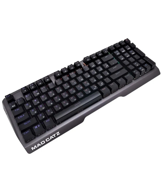Клавиатура проводная игровая Mad Catz S.T.R.I.K.E. 13 US БЕЗ РУССКОЙ РАСКЛАДКИ черная (CHERRY MX RED Switch, 96 кл., RGB подсветка, USB)