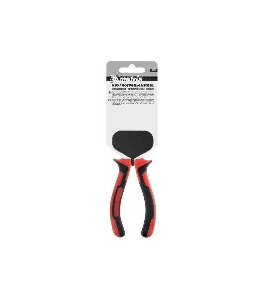 Круглогубцы Matrix 17355 NICKEL 160 мм, никелированные, двухкомпонентные рукоятки