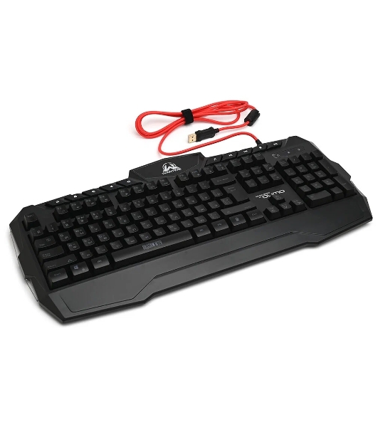 Комплект клавиатура+мышь Qumo Wartime проводной, USB, 3200 DPI, чёрный