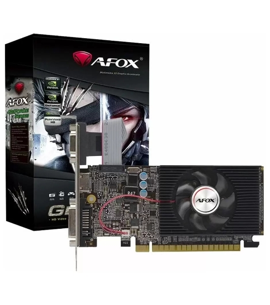 Видеокарта AFOX GT610 1Gb LP DDR3 64BIT DVI HDMI VGA SINGLE FAN RTL