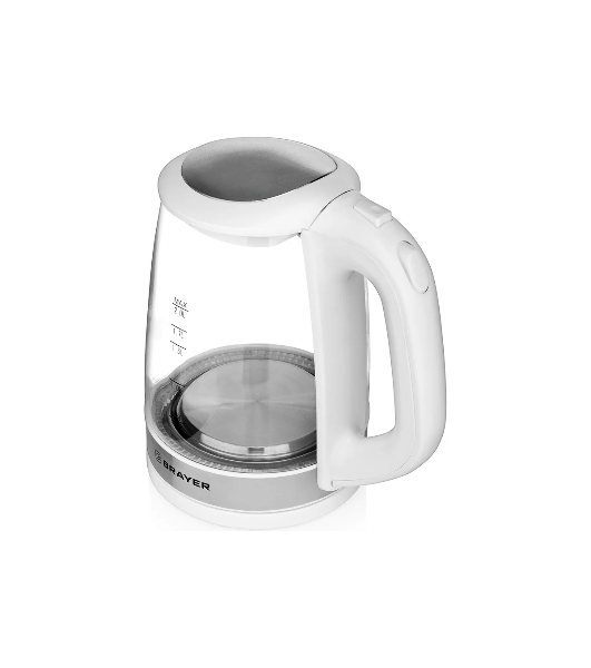 Электрочайник BRAYER BR1040WH белый, 2.0 л, 2200 Вт, скрытый нагревательный элемент