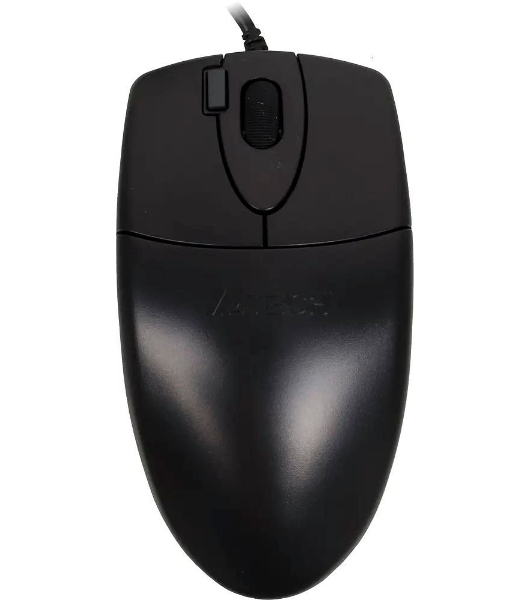 Мышь проводная A4Tech OP-620D черный, 1000 dpi, USB, кнопки - 4