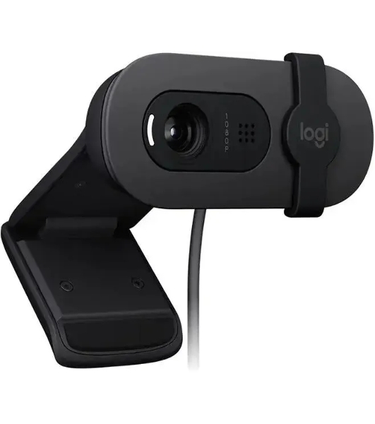 Веб-камера Logitech Webcam Brio 100, 1920x1080, GRAPHITE, защитная шторка