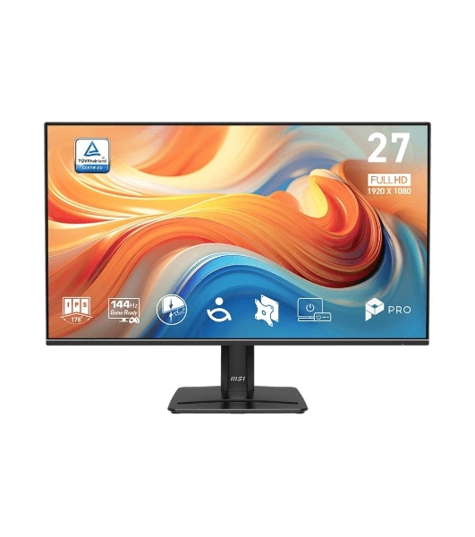 Монитор 27' MSI Pro MP271 E14A IPS 1920x1080, 144 Гц, 1 мс (MPRT), 16:9, 300 кд/м², VGA, HDMI 2.0, DP 1.2a, 3.5 Jack, динамики (2x2 Вт), HDR10, Adaptive-Sync, черный