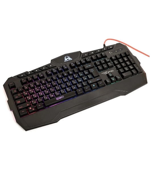 Комплект клавиатура+мышь Qumo Wartime проводной, USB, 3200 DPI, чёрный