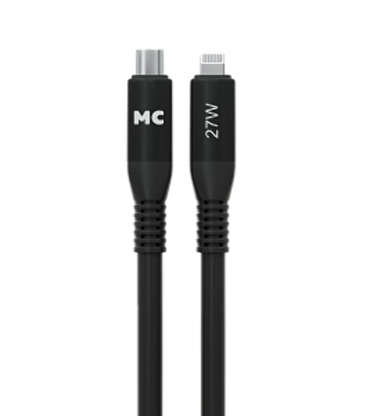 Дата-кабель MORE CHOICE (4620202554567) K83ia USB 3.0A PD 27W для Lightning ng 8-pin Type-C - 1м, черный