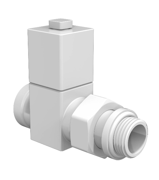 Набор дизайн-вентилей Royal Thermo CUBE, прямой (белый) 1/2'