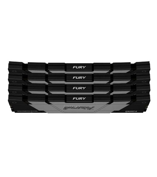 Оперативная память Kingston Fury Renegade, DDR4, 128GB (4x32GB), 3200MHz, CL16, DIMM, радиатор, черный