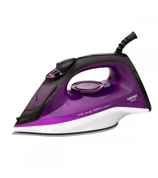 Утюг Zelmer ZIR1515 фиолетовый, 2400 Вт, 30 г/мин, 120 г/мин, 280 мл
