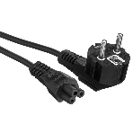 Кабель питания ноутбуков ExeGate Power PC5-0,5P (Евровилка Schuko->C5, VDE-250V-3*0.5мм2, медь, черный, 6A, 0.5м), фото 1