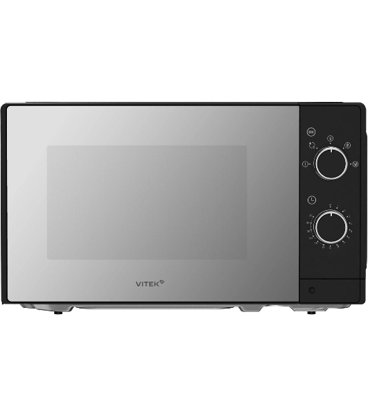 Микроволновая печь Vitek VT-MW2020 черный/хром, 20 л, 700 Вт, переключатели — поворотный механизм
