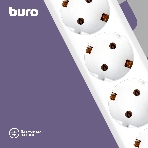 Сетевой фильтр Buro 600SH-16-1.8-W 1.8 м, 6 розеток, белый, коробка, фото2