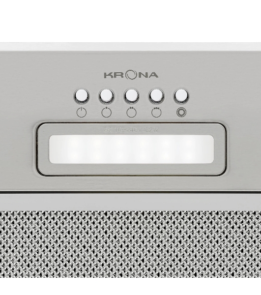 Вытяжка встраиваемая Krona Ameli Light 600 PB нержавеющая сталь, 52.5 см, 633 куб. м/ч, 44 дБ