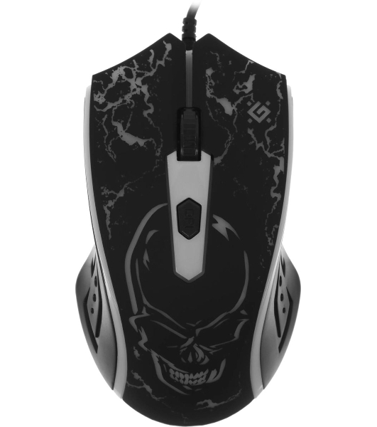 Мышь проводная Defender Overmatch GM-069 черный, 2400 dpi, USB, кнопки - 4