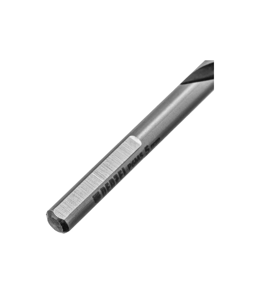 Сверло спиральное по металлу Denzel 5 x 86мм, Р6М5, Golden Tip, многогранная заточка