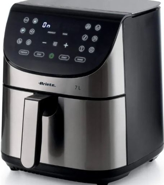 Аэрофритюрница Ariete 4628/00 черный/серебристый, 1800 Вт, 7 л, сенсор, 12 программ