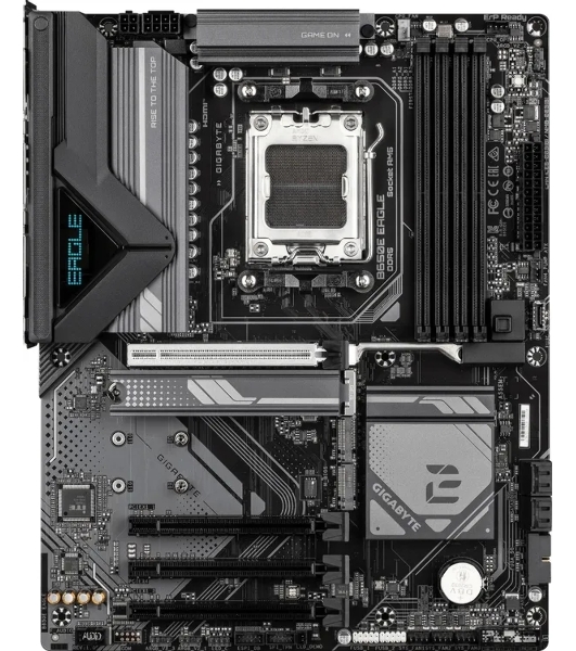 Материнская плата Gigabyte B650E EAGLE, AM5, AMD B650E, 4xDDR5, 4xSATA, 3xM.2, 1xPCIe 5.0 x16, 1xPCIe 4.0 x16, 2xPCIe 3.0 x16, 1xHDMI, 1xDP, 1x2.5Gb LAN, 1xUSB-C 5Gbps, 2xUSB-A 10Gbps, 2xUSB-A 5Gbps, 4xUSB-A 2.0, 1xPS/2, 3x3.5 мм, 7.1, ATX