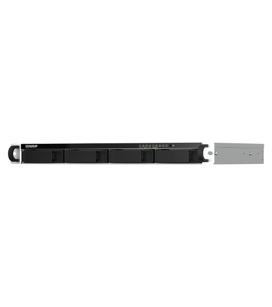 Сетевое хранилище SMB QNAP TS-464eU-8G NAS 4 HDD trays, rackmount 1U, 1 PSU. 4-core Intel Celeron N5105/N5095 2.0-2.9 GHz, 8 Gb RAM, 2x2.5GbE, 2xUSB 3.2 Gen 2 (10Gbps), 2xUSB 2.0, 1xHDMI, 2xM.2 PCIe Gen 3 x1 slots, W/o rail kit RAIL-B02