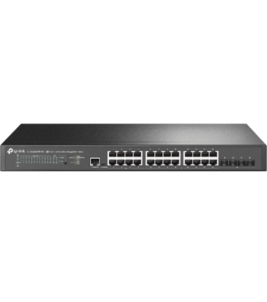 Коммутатор управляемый TP-Link TL-SG3428XPP-M2 JetStream уровня 2+ с 24 портами 2,5 Gbит/с (8 портов PoE++, 16 портов PoE+) и 4 портами SFP+ 10 Gbит/с