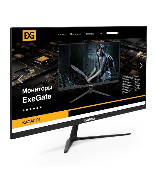 Монитор 23.8' ExeGate SmartView EP2407TA IPS 1920x1080, 75 Гц, 5 мс, 16:9, 250 кд/м2, 1xHDMI, 1xDP, 1xVGA, 1x3.5 мм, черный