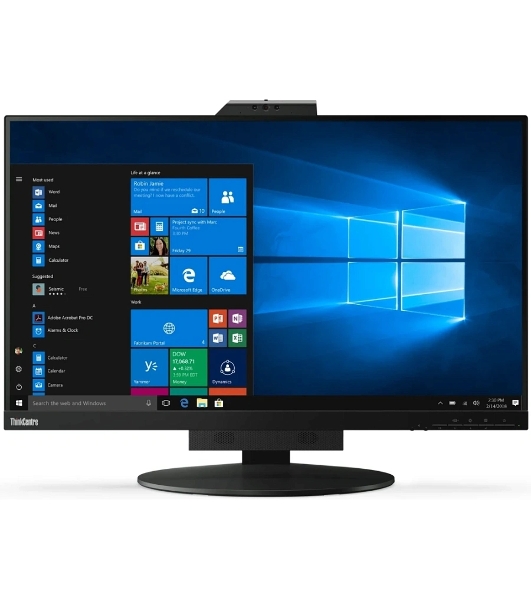 Монитор 27' Lenovo ThinkCentre 11JHRAT1UK IPS 2560x1440, 60 Гц, 4 мс, 16:9, 350 кд/м², HDMI, DP, 3.5 Jack, USB Hub (2x USB 3.1), динамики (2x2 Вт), веб-камера, микрофон, черный